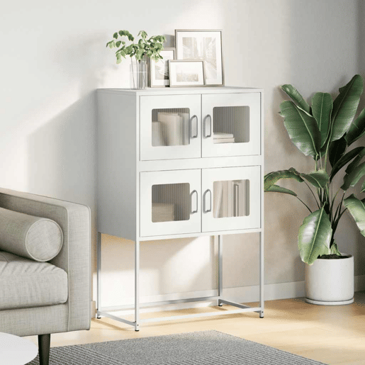 Aparador - Bufete - Móvei de apoio alto 68x39x107 cm aço branco pt2221
