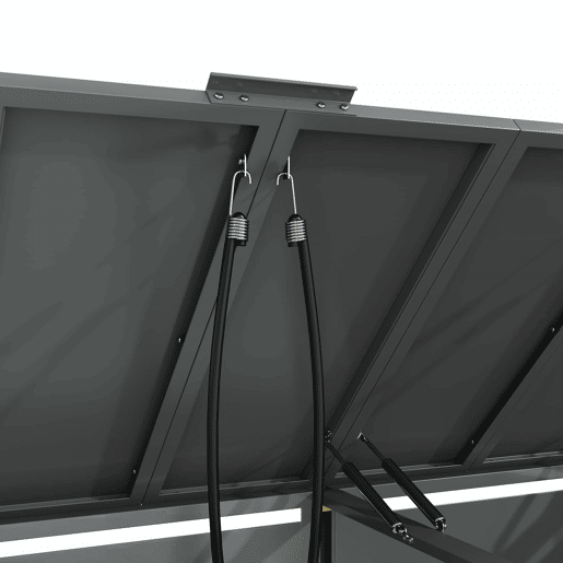Caixa para lixo 132x80x118 cm - Com tampa rebatível, compartimentos de armazenamento, fechadura, quatro portas, painel da porta com design em diamante - Cinza, Madeira