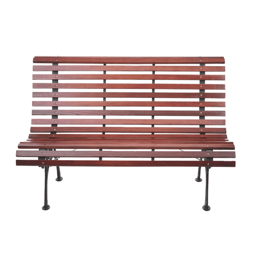 Banco de jardim com encosto de madeira marrom 2 lugares 122 cm 22 kg 04_0005833