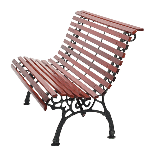 Banco de jardim com encosto de madeira marrom 2 lugares 122 cm 22 kg 04_0005833