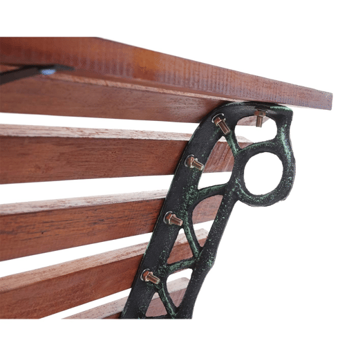 Banco de jardim com encosto de madeira marrom 2 lugares 122 cm 22 kg 04_0005833