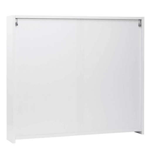 Armário de banheiro espelhado de parede com 6 prateleiras brilhante 70 x 80 x 16 cm branco 04_0005769