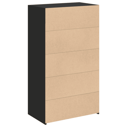 Armário alto - Bufete - Móvel de apoio 70x41x124 cm derivados de madeira preto pt1357