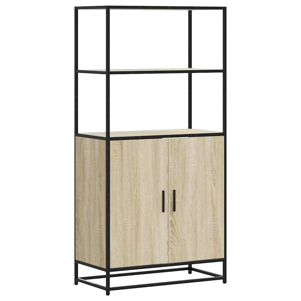 Aparador alto - Mueble de almacenamiento 68 Madera Clara