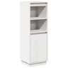 Armário alto - Bufete - Móvel de apoio 37x34x110 cm pinho maciço branco pt542