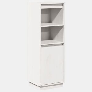 Armário alto - Bufete - Móvel de apoio 37x34x110 cm pinho maciço branco pt542