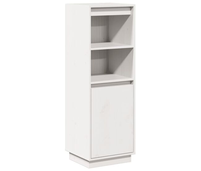 Aparador alto - mueble de almacenamiento de madera maciza de pino banco 37x34x110 cm es542