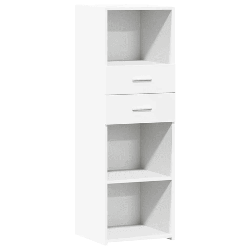 Armário alto - Bufete - Móvel de apoio 40x42,5x124 cm derivados de madeira branco pt1209