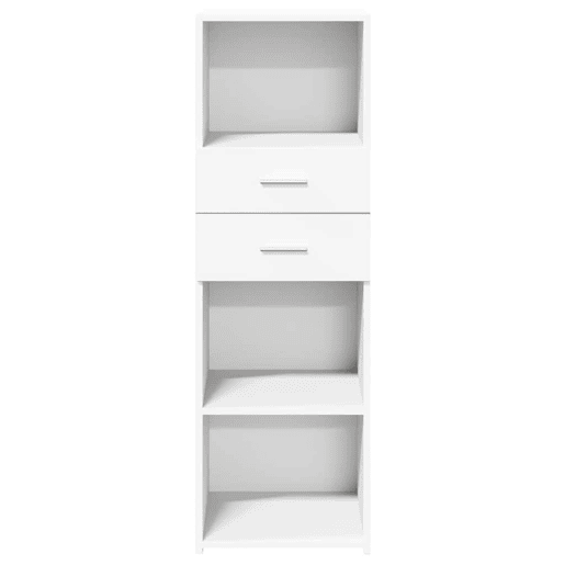 Armário alto - Bufete - Móvel de apoio 40x42,5x124 cm derivados de madeira branco pt1209