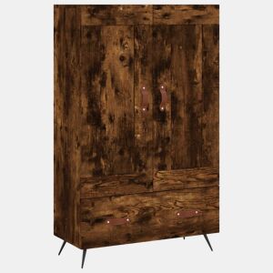 Armário alto - Bufete - Móvel de apoio derivados de madeira 69,5x31x115cm carvalho fumado pt1378