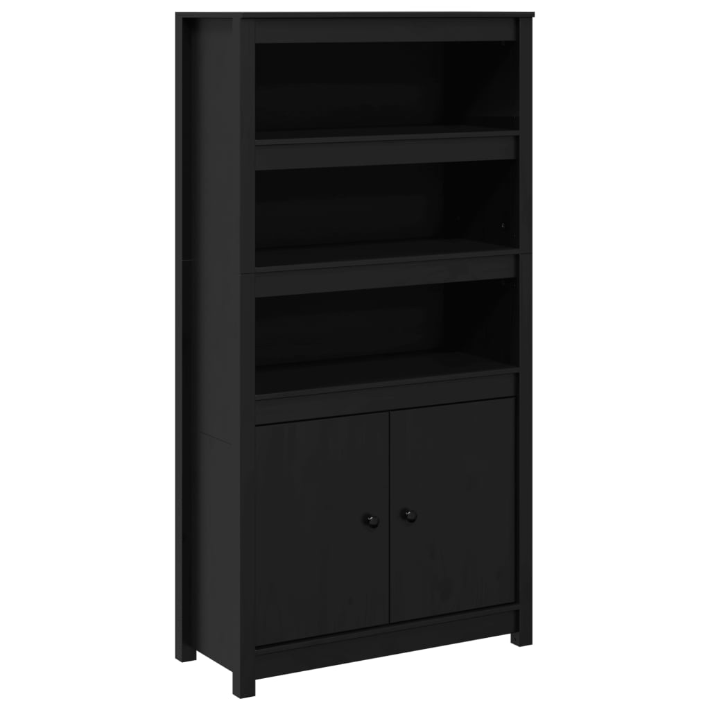 Aparador alto - Mueble de almacenamiento 80 Negro