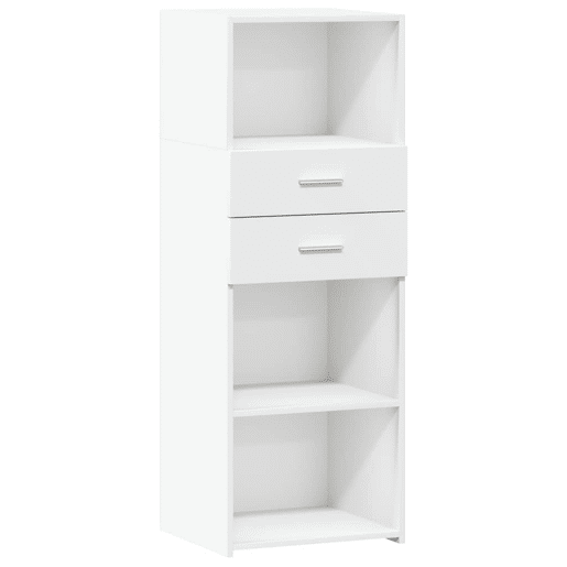Armário alto - Bufete - Móvel de apoio 45x42,5x124 cm derivados de madeira branco pt1211