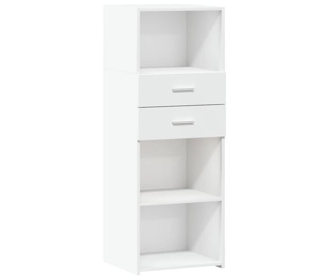 Aparador alto - mueble de almacenamiento madera de ingeniería blanco 45x42,5x124 cm es1211