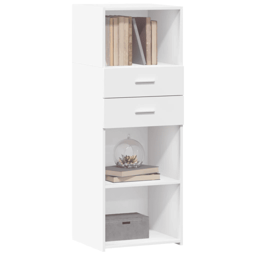 Armário alto - Bufete - Móvel de apoio 45x42,5x124 cm derivados de madeira branco pt1211
