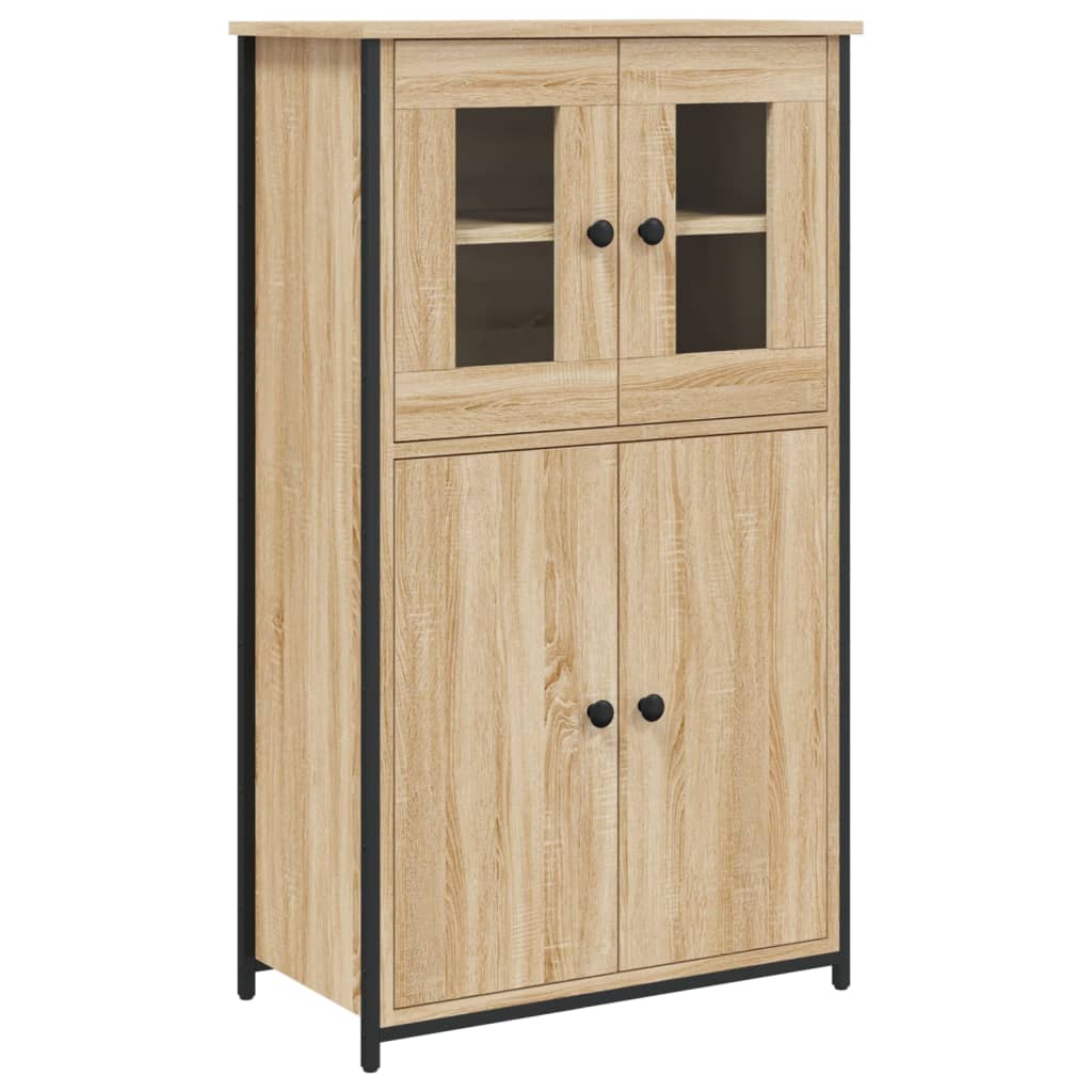 Aparador alto - Mueble de almacenamiento 62 Madera Clara