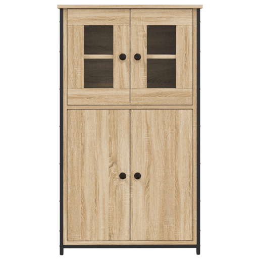 Armário alto - Bufete - Móvel de apoio 62x32x106,5 cm derivados madeira carvalho sonoma pt1205 Armário alto - Bufete - Móvel de apoio 62x32x106,5 cm derivados madeira carvalho sonoma pt1205