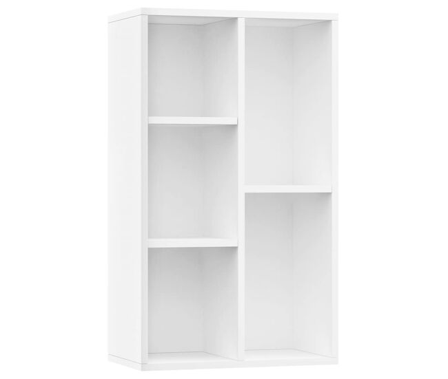 Estantería/aparador - mueble de almacenamiento madera contrachapada blanco 50x25x80 cm es5342