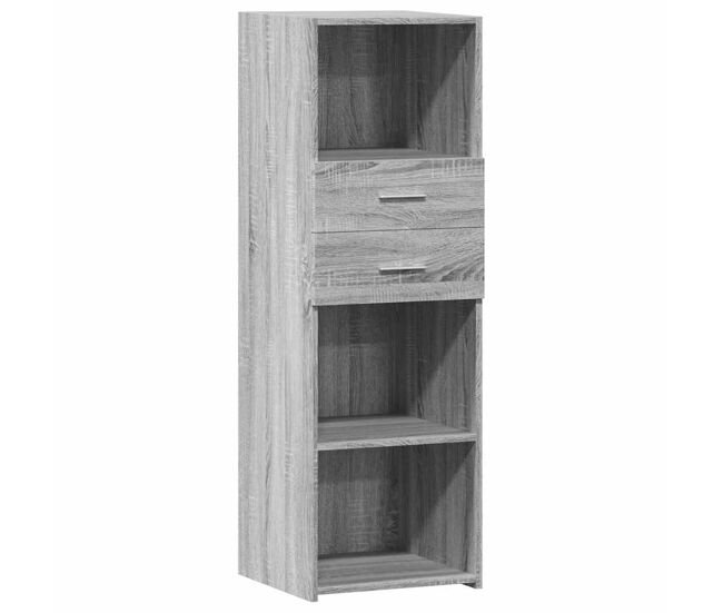 Aparador alto - mueble de almacenamiento madera de ingeniería gris sonoma 40x42,5x124 cm es1294