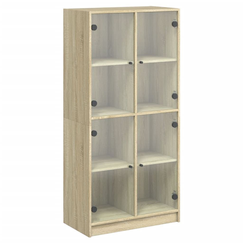 Aparador alto - Mueble de almacenamiento 68 Madera Clara