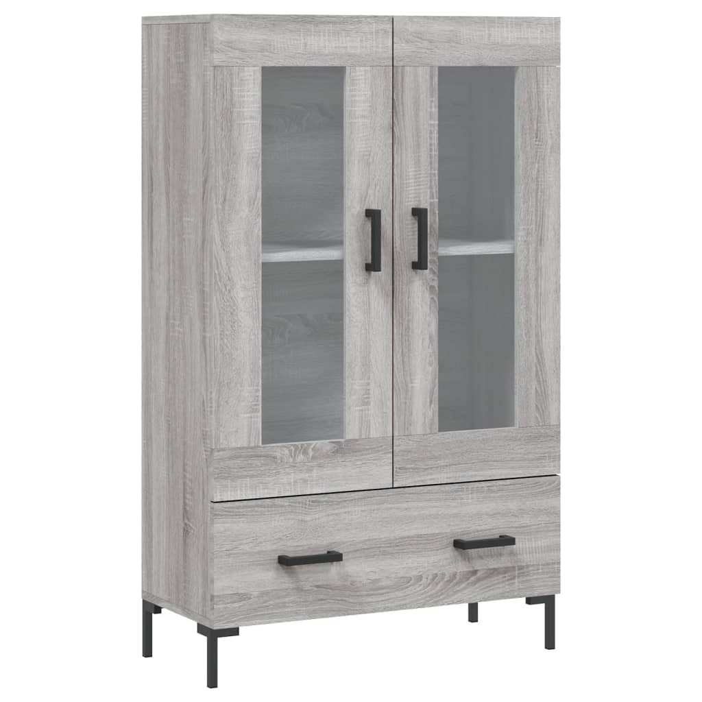 Aparador alto - Mueble de almacenamiento 69 Roble/ Gris