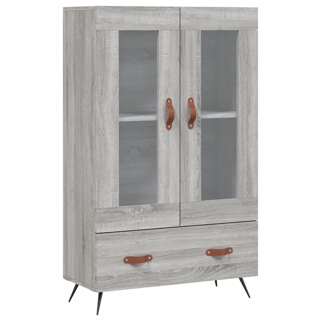 Aparador alto - Mueble de almacenamiento 69 Roble/ Gris