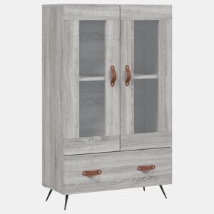 Armário alto - Bufete - Móvel de apoio derivados de madeira 69,5x31x115cm cinza sonoma pt1308