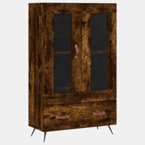 Armário alto - Bufete - Móvel de apoio derivados de madeira 69,5x31x115cm carvalho fumado pt1374