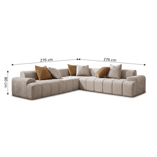 Sofá de canto modular Mali, 276 cm, bege Sofá de canto modular Mali, 276 cm, bege