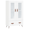 Armário alto - Bufete - Móvel de apoio 69,5x31x115 cm derivados de madeira branco pt1221