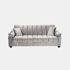Sofá-Cama Yadhi com baú 210cm Cinza