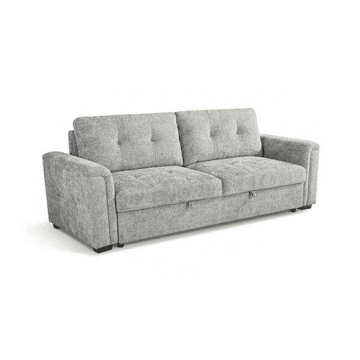 Sofá-cama Belux cinza 235 cm, cinza