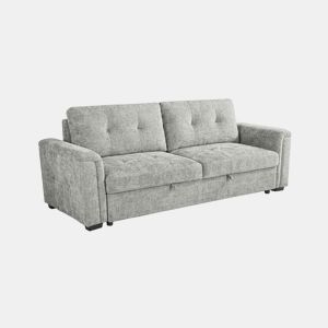 Sofá-cama Belux cinza 235 cm, cinza