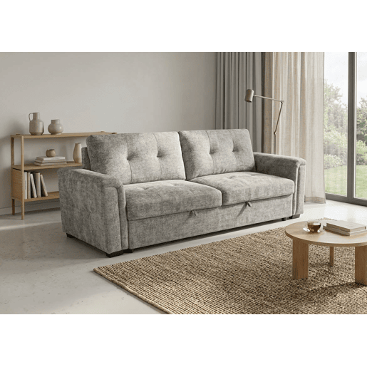 Sofá-cama Belux cinza 235 cm, cinza