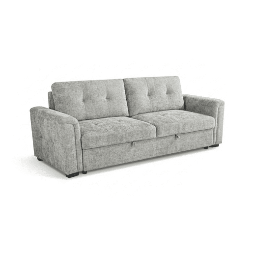 Sofá-cama Belux cinza 235 cm, cinza
