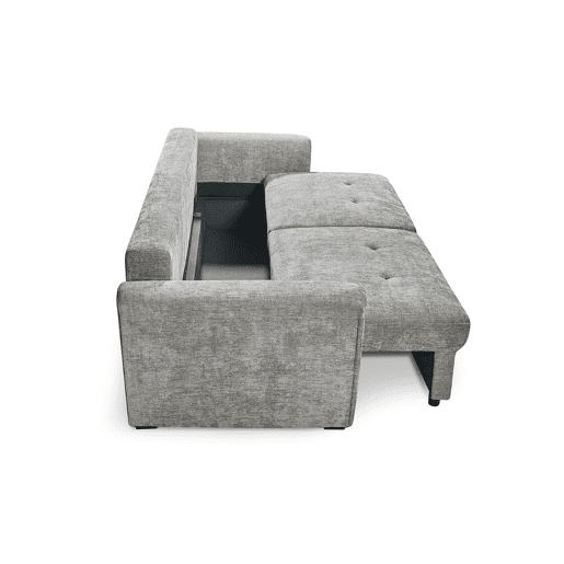 Sofá-cama Belux cinza 235 cm, cinza