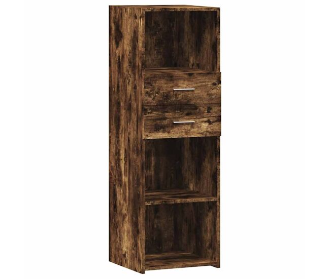 Aparador alto - mueble de almacenamiento madera de ingeniería roble ahumado 40x42,5x124 cm es1364