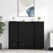 Aparador alto - Mueble de almacenamiento 3 pcs 132 Aparador alto - Mueble de almacenamiento 3 pcs 132 Negro