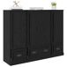 Aparador alto - Mueble de almacenamiento 3 pcs 132 Aparador alto - Mueble de almacenamiento 3 pcs 132 Negro