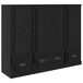 Aparador alto - Mueble de almacenamiento 3 pcs 132 Aparador alto - Mueble de almacenamiento 3 pcs 132 Negro