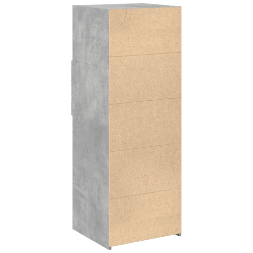 Armário alto - Bufete - Móvel de apoio 45x42,5x124 cm derivados de madeira cinza cimento pt1258