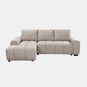 Sofá-cama Nuvola Chaise Longue com Cômoda 258cm, Bege, Chaise à Esquerda