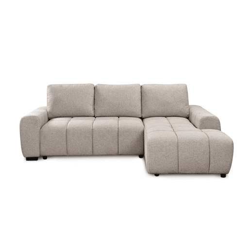 Sofá-cama Nuvola Chaise Longue com Cômoda 258cm, Bege, Chaise à Esquerda