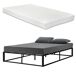 Cama doble de metal con colchón de espuma fría Cama doble de metal con colchón de espuma fría Gris
