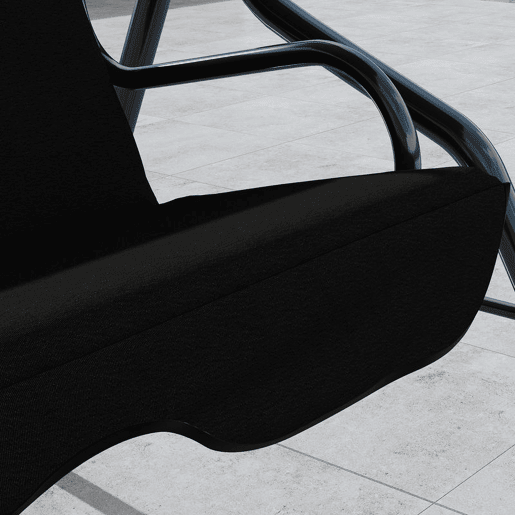 Outsunny Baloiço de Jardim de 2-3 Lugares Baloiço de Exterior com Toldo Ajustável Impermeável e Estrutura de Aço para Pátio Varanda 170x110x153 cm Preto
