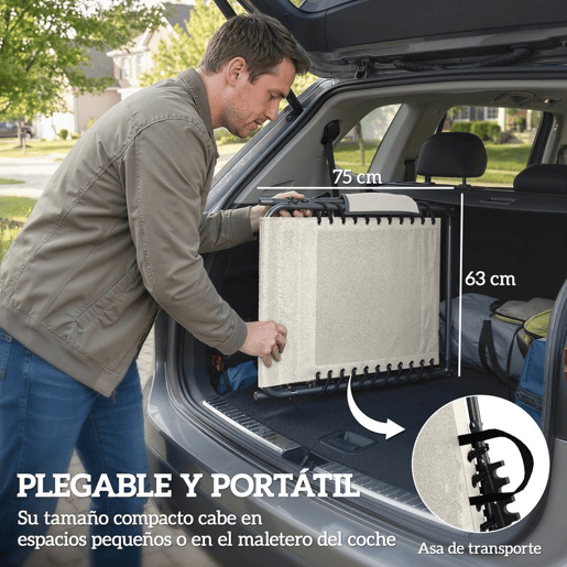 Outsunny Conjunto de 2 Espreguiçadeiras Jardim Exterior Espreguiçadeiras Dobráveis com Apoio de Cabeça Chapéu de Sol e Bolso Lateral Encosto Reclinável 5 Posições e Assento em Malha Respirável para Praia Piscina Creme