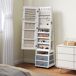 Armario Joyero MDF, Vidrio HOMCOM, hogar - decoración Armario Joyero MDF, Vidrio HOMCOM, hogar - decoración Blanco