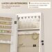 Armario Joyero MDF, Vidrio HOMCOM, hogar - decoración Armario Joyero MDF, Vidrio HOMCOM, hogar - decoración Blanco