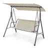 Baloiço Satten 3 lugares aço173x119x153 cm cinzentobege en.casa