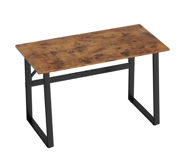 Homcom escritorio estilo industrial, 120x60x76 cm, mesa de escritorio, mesa de ordenador con marco de acero, fácil de montar, para casa, oficina,