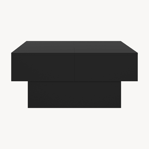 Mesa de centro Lens extensível 80x60x36 cm Preto en.casa